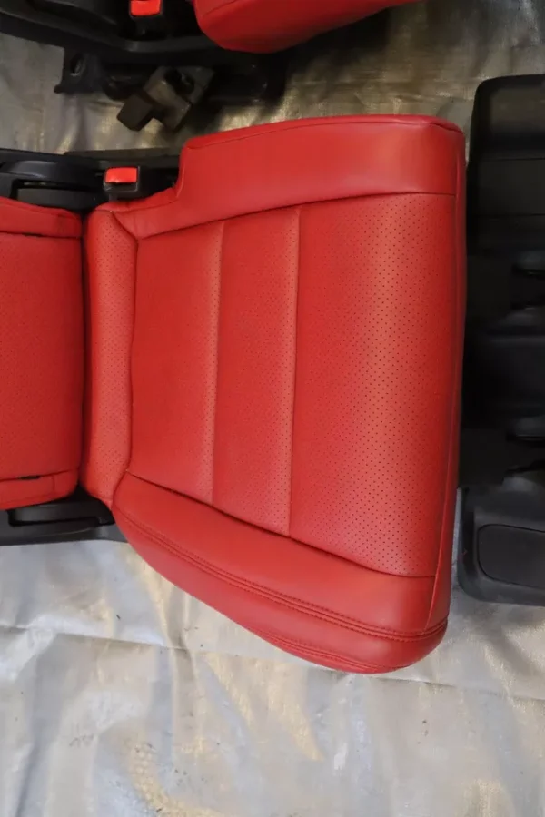 2018 JEEP CHEROKEE TRACKHAWK OEM RED LEATHER FRONT & REAR SEATS *REWRAP*TEAR* - Image 3