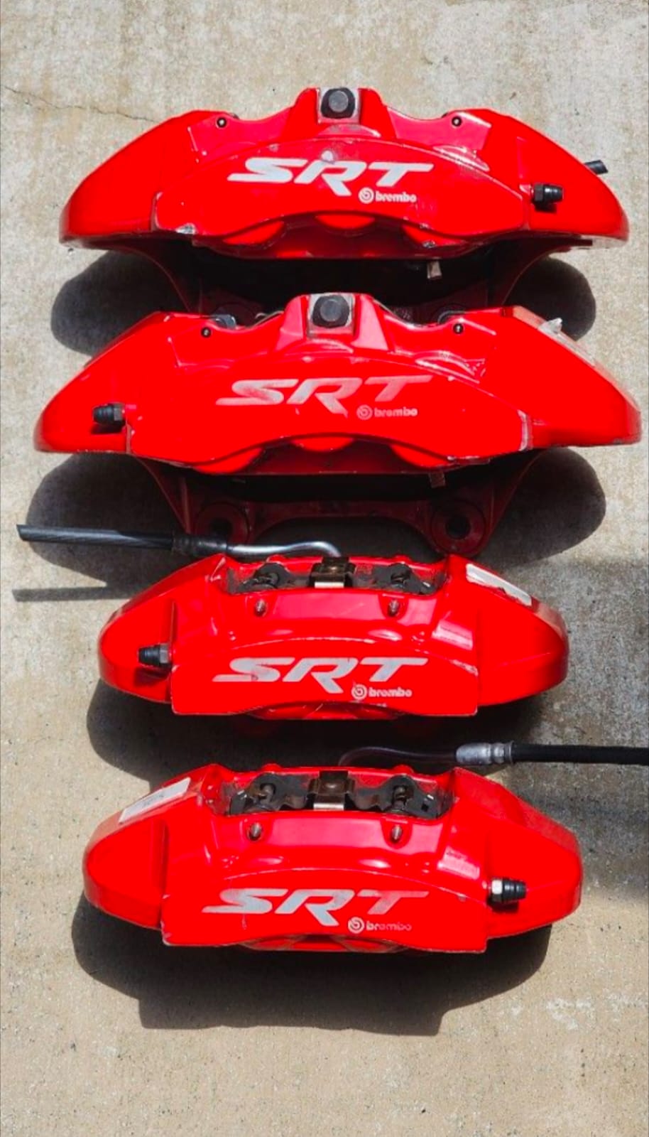 Jeep Trackhawk Dodge Durango SRT Red Brembo Calipers Front & Rear 6 & 4 piston